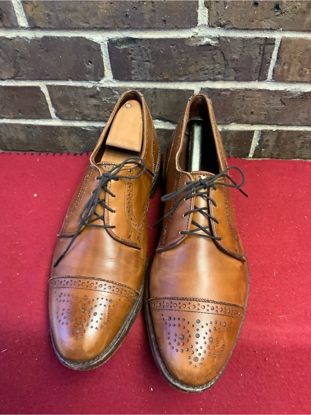 Allen Edmonds Brown Leather Wingtip Oxfords